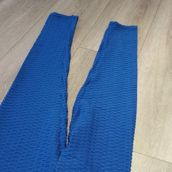 SHEIN Blue Textured Leggings - Picture 8 of 10